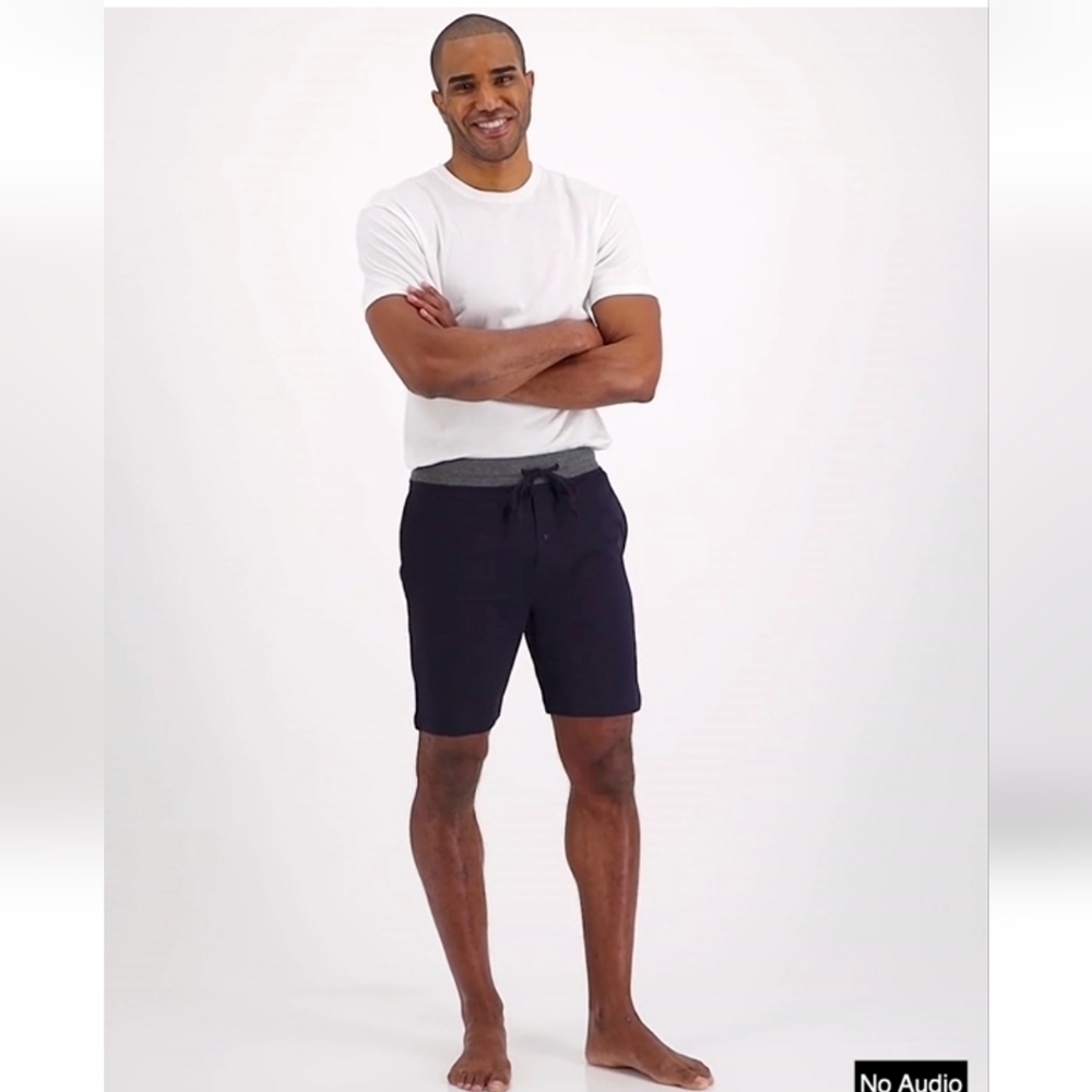 Hanes Premium Men's 9" French Terry Pajama Shorts 2pk - Black 5XL